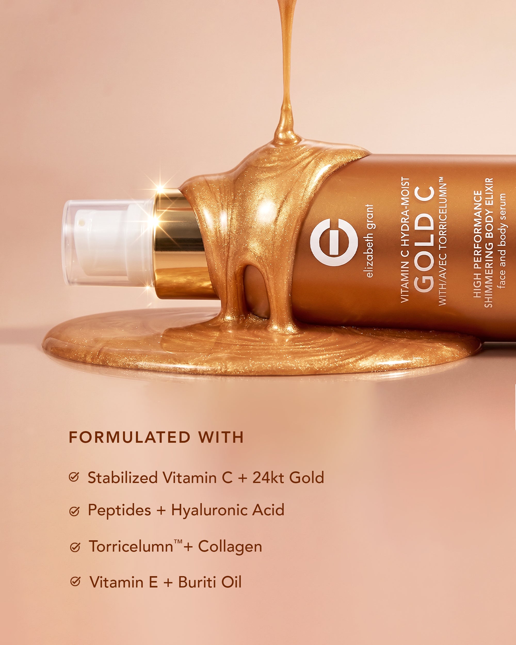 Vitamin C Hydra Moist Gold C High Performance Shimmering Body Elixir