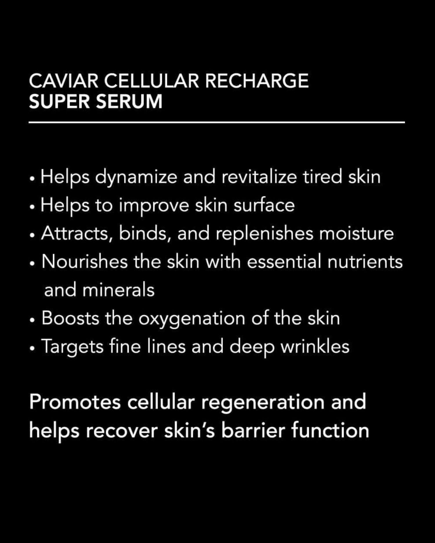 Caviar Cellular Recharge Super Serum - Elizabeth Grant Skin Care