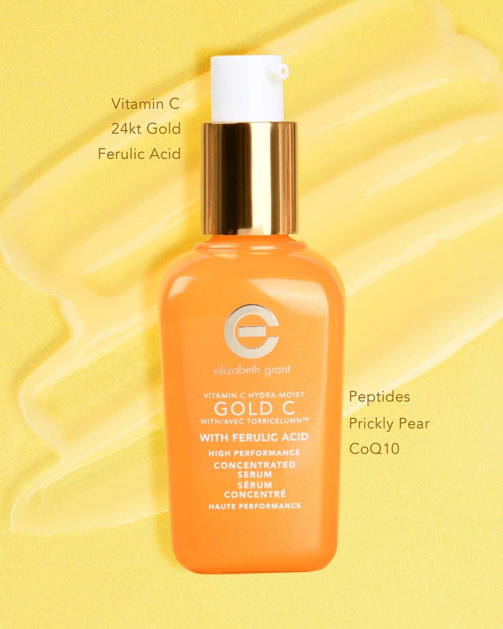 Vitamin C Hydra-Moist Gold C High Performance Concentrated Serum with Ferulic Acid - Elizabeth Grant Skin Care